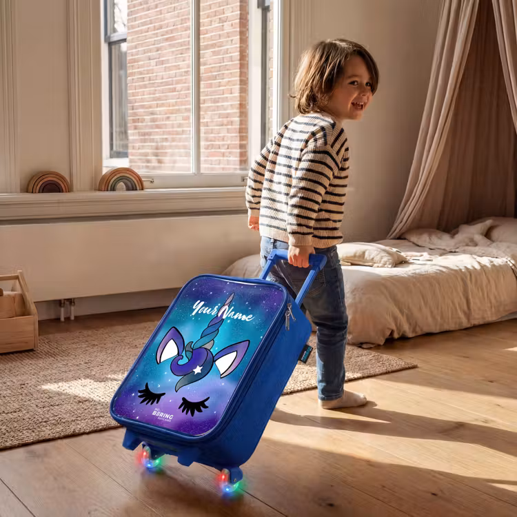 Children's suitcase - Blue - Purple unicorn — 2
