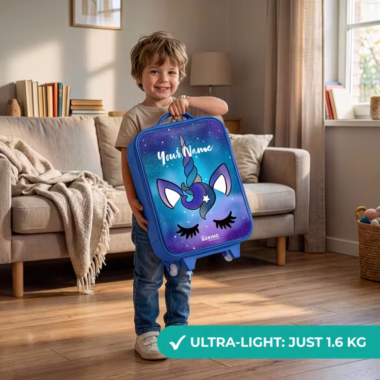 Children's suitcase - Blue - Purple unicorn — 3