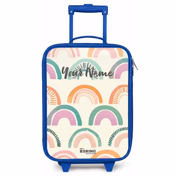 Children's suitcase - Blue - Rainbows — 1