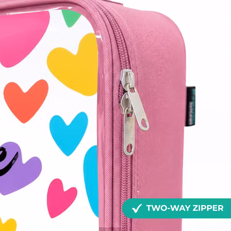 Children's suitcase - Pink - Colored hearts — 4