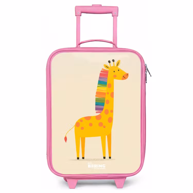 Children's suitcase - Pink - Giraffe - Animal - Colorful — 1