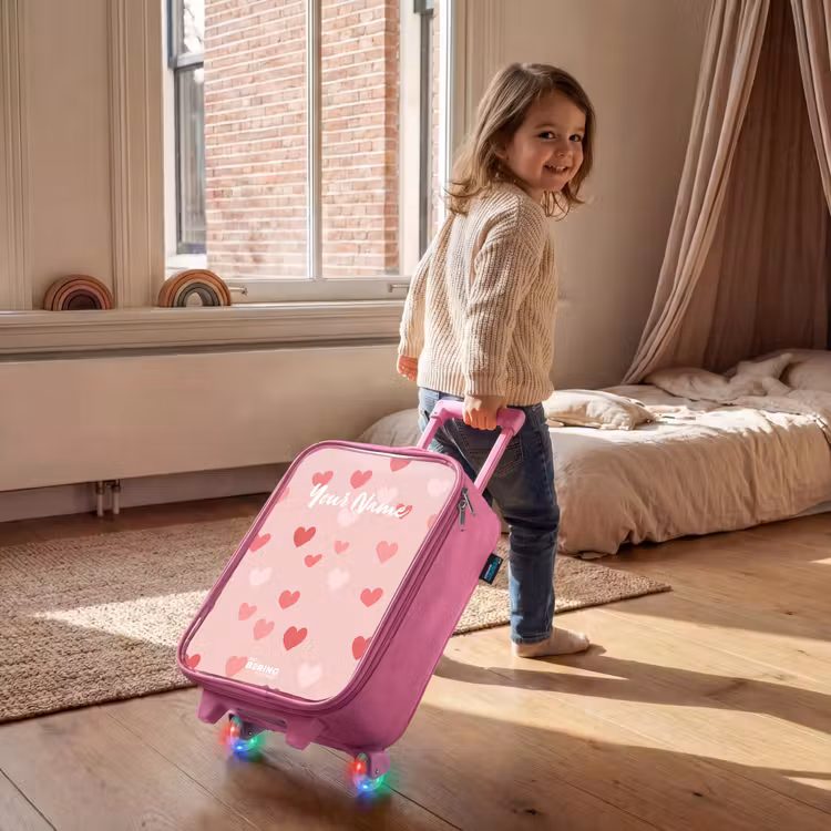 Children's suitcase - Pink - Hearts — 2