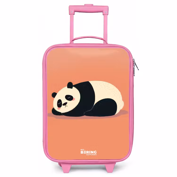 Children's suitcase - Pink - Panda - Sleeping - Orange — 1