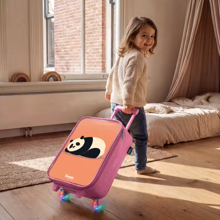 Children's suitcase - Pink - Panda - Sleeping - Orange — 2