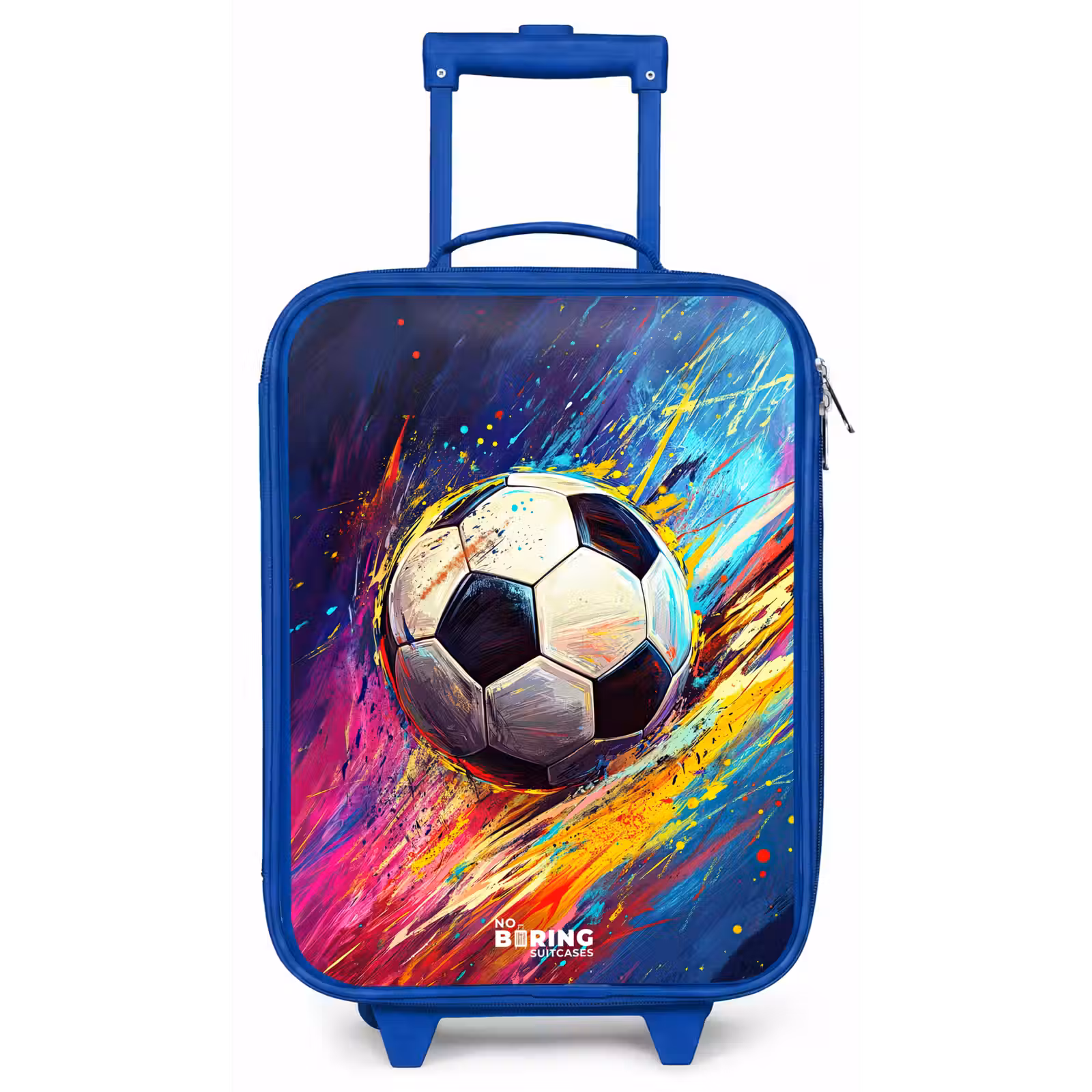 Children's suitcase - Blue - Neon - Soccer - Colorful — 1