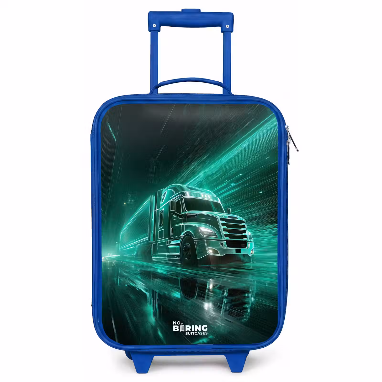 Children's suitcase - Blue - Truck - Neon - Green - City — 1