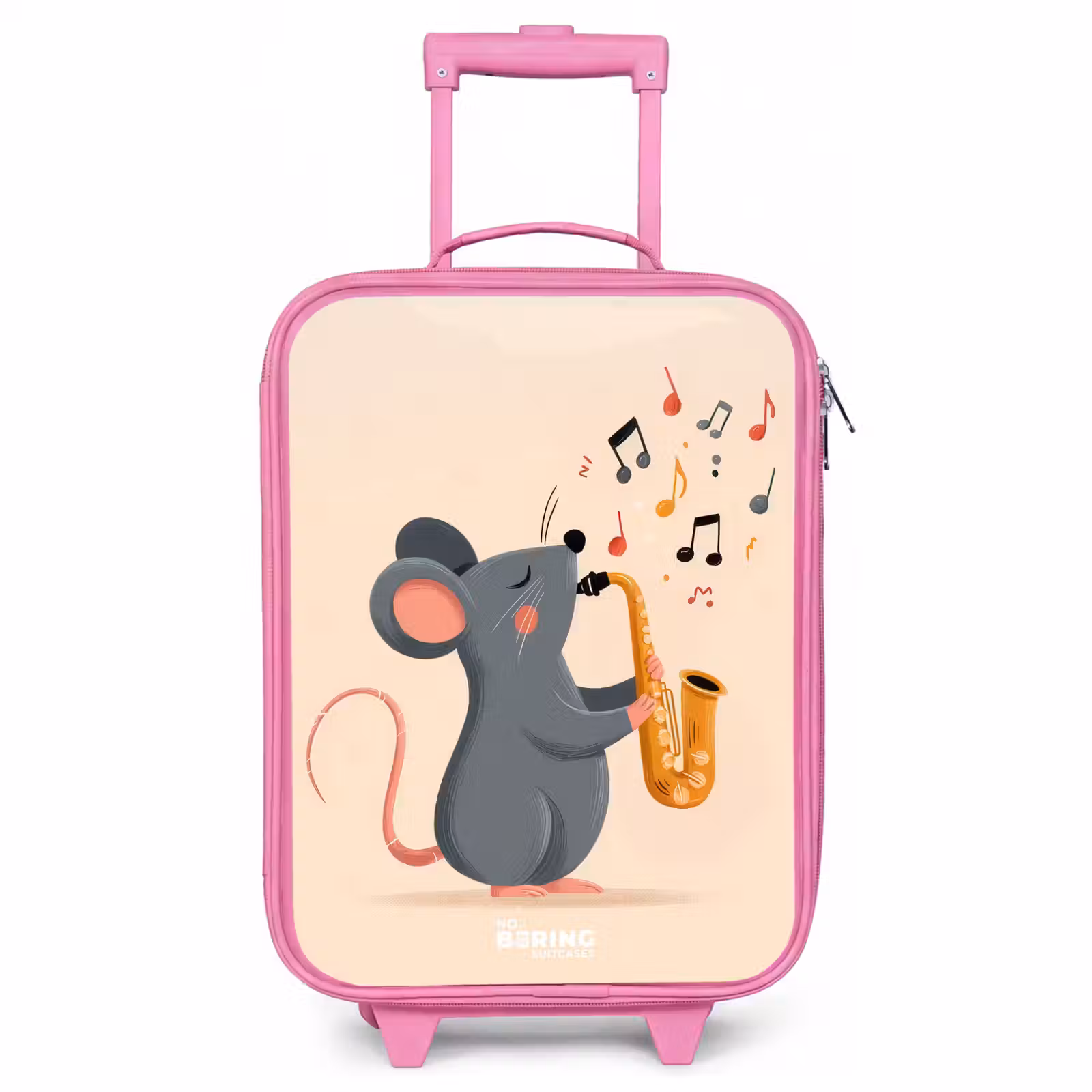 Children's suitcase - Pink - Mouse - Saxophone - Music — 1