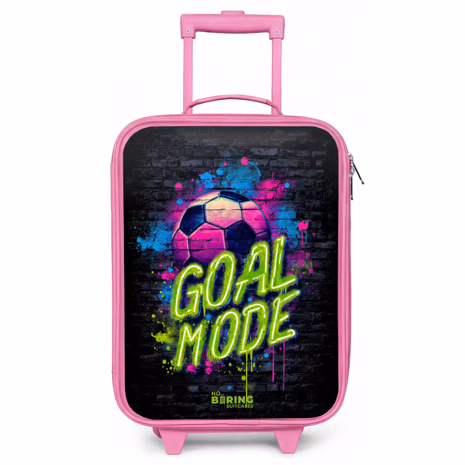 Children's suitcase - Pink - Neon - Graffiti - Football - Colorful — 1