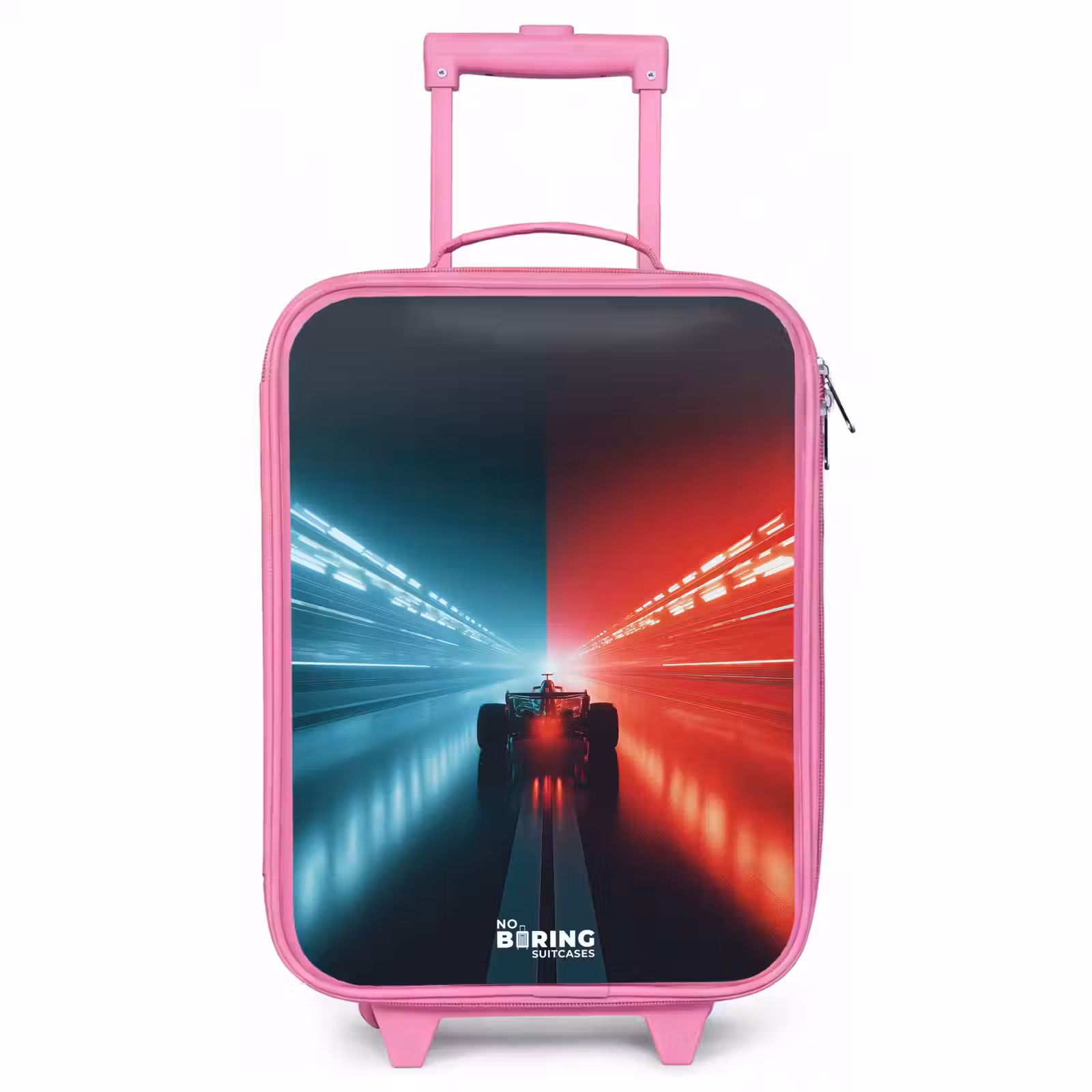 Children's suitcase - Pink - Track - Race car - Neon - Red — 1