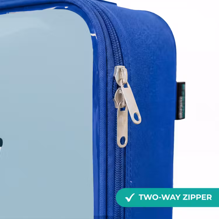 Children's suitcase - Blue - Fox - Airplane - Flies — 6