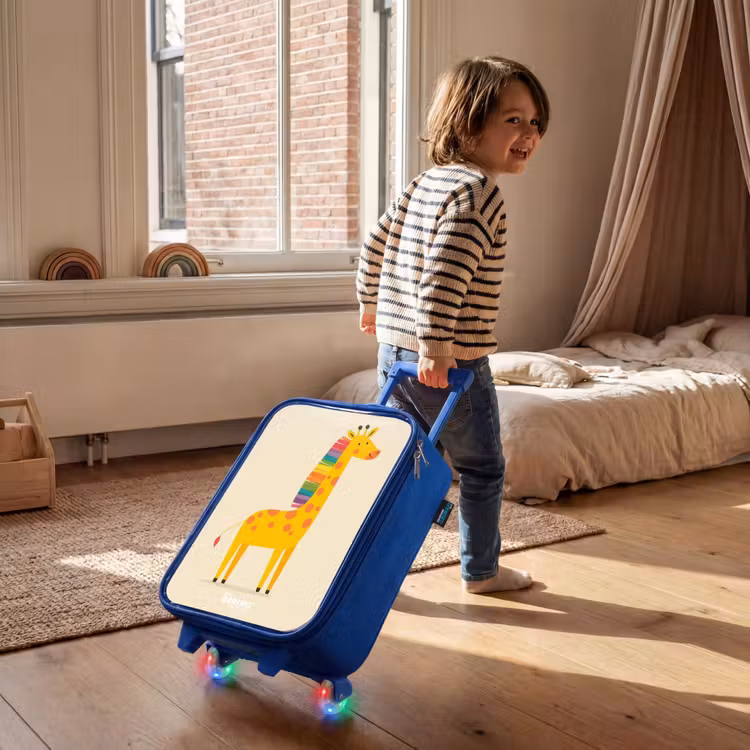 Children's suitcase - Blue - Giraffe - Animal - Colorful — 2