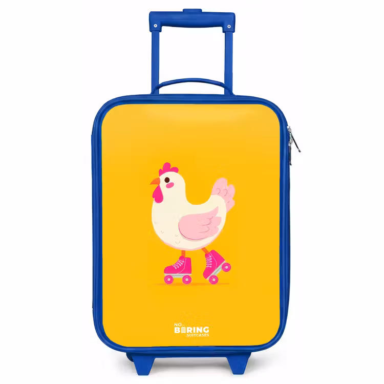 Children's suitcase - Blue - Kip - Roller skates - Yellow — 1