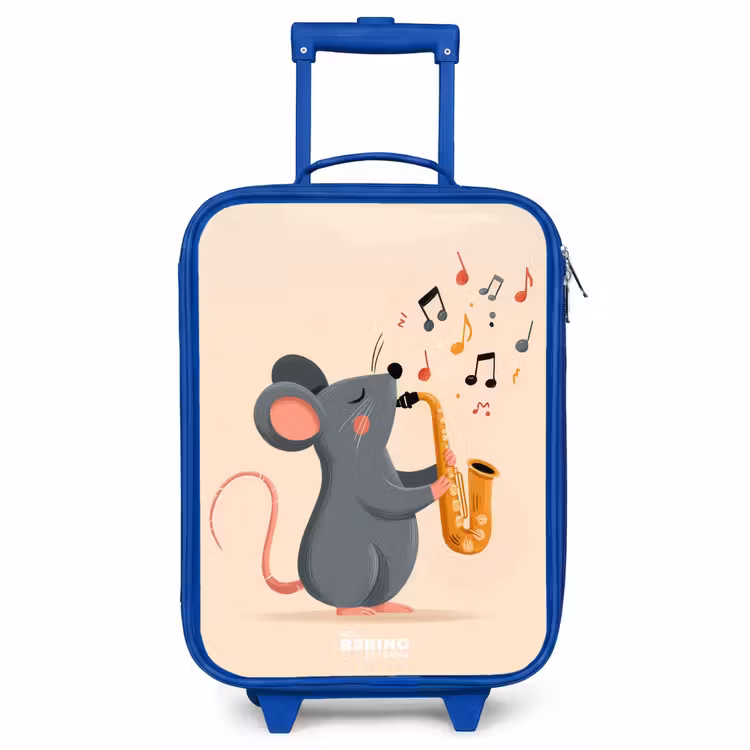 Children's suitcase - Blue - Mouse - Saxophone - Music — 1