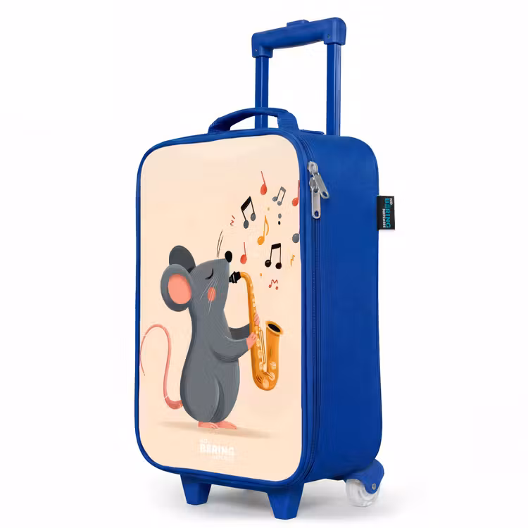 Children's suitcase - Blue - Mouse - Saxophone - Music — 5