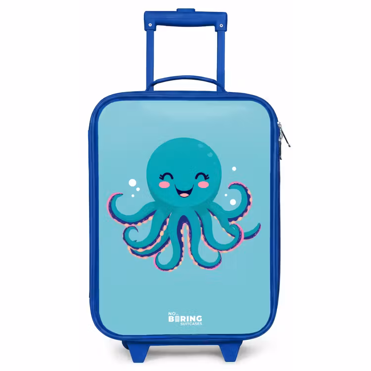 Children's suitcase - Blue - Octopus - Water - Blue — 1