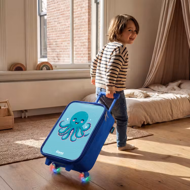Children's suitcase - Blue - Octopus - Water - Blue — 2