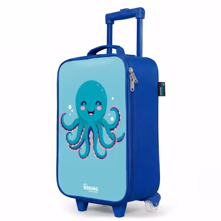 Children's suitcase - Blue - Octopus - Water - Blue — 5
