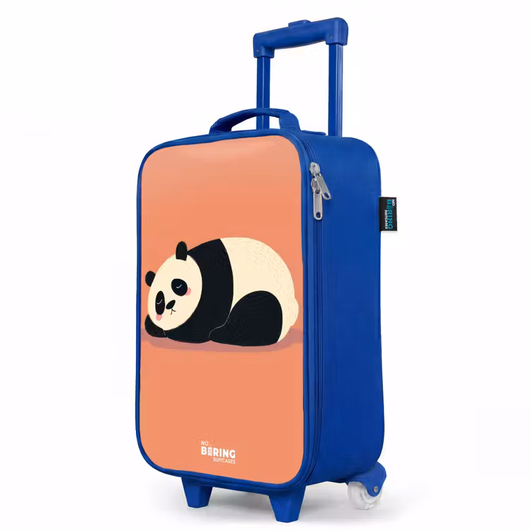 Children's suitcase - Blue - Panda - Sleeping - Orange — 5