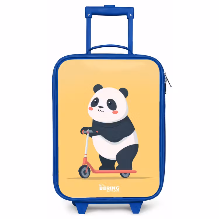 Children's suitcase - Blue - Panda - Step - Yellow — 1