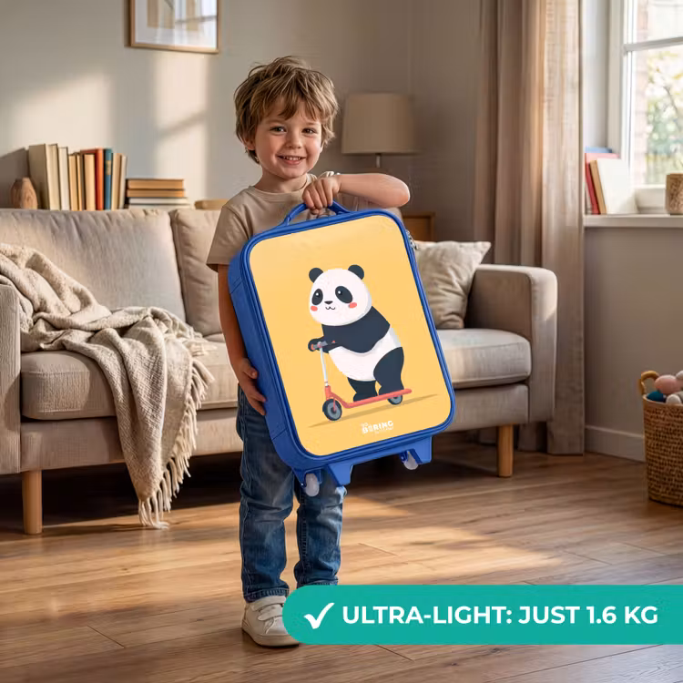Children's suitcase - Blue - Panda - Step - Yellow — 3