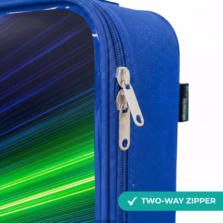 Children's suitcase - Blue - Race car - Bright green - Beams of light - Speed — 6