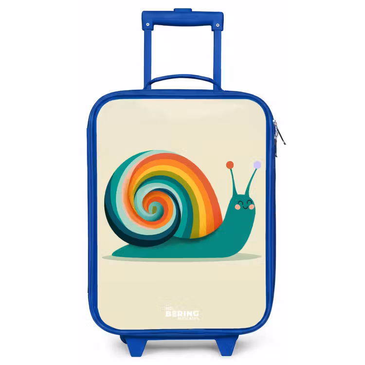 Children's suitcase - Blue - Snail - Rainbow - Colorful — 1