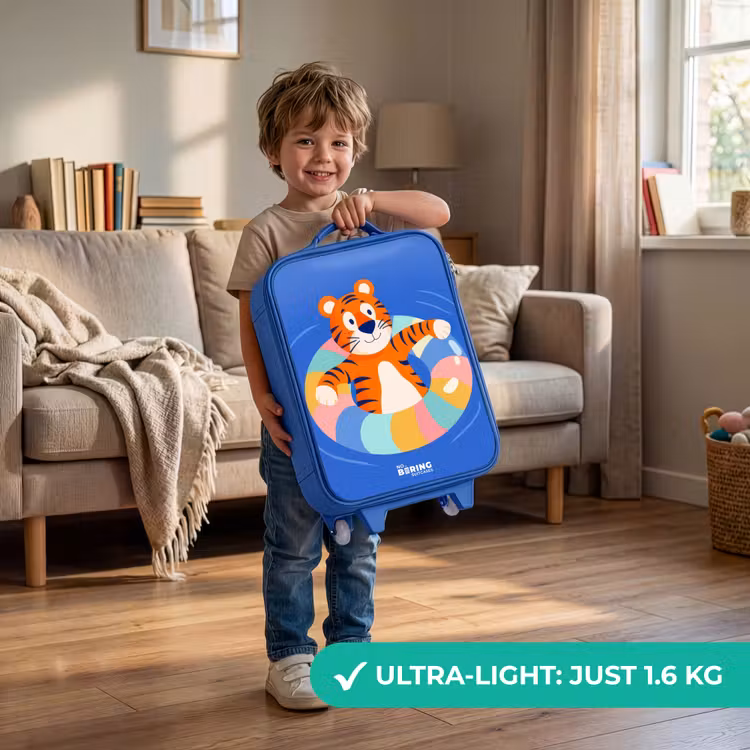 Children's suitcase - Blue - Tiger - Swimming Band - Water — 3