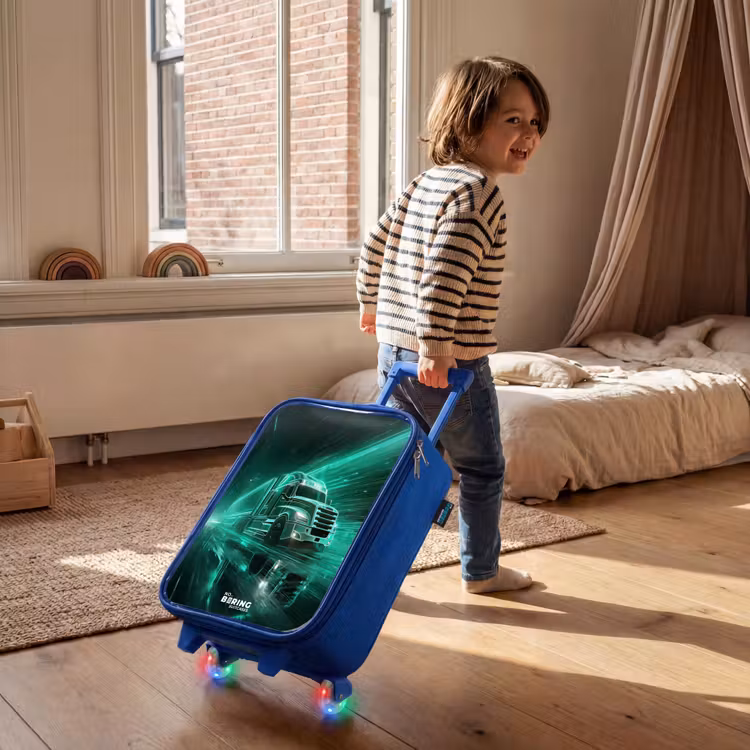 Children's suitcase - Blue - Truck - Neon - Green - City — 2