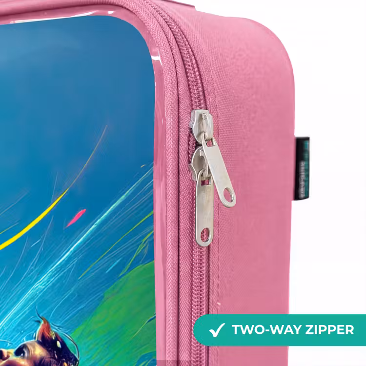 Children's suitcase - Pink - Neon - Football - Kick - Colorful — 4