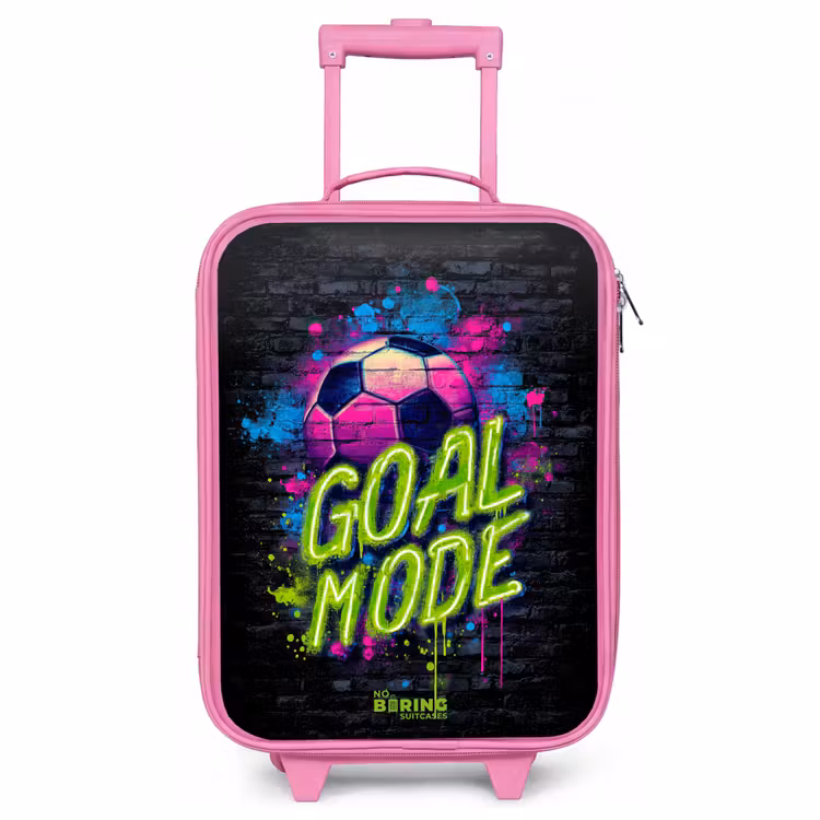 Children's suitcase - Pink - Neon - Graffiti - Football - Colorful — 1