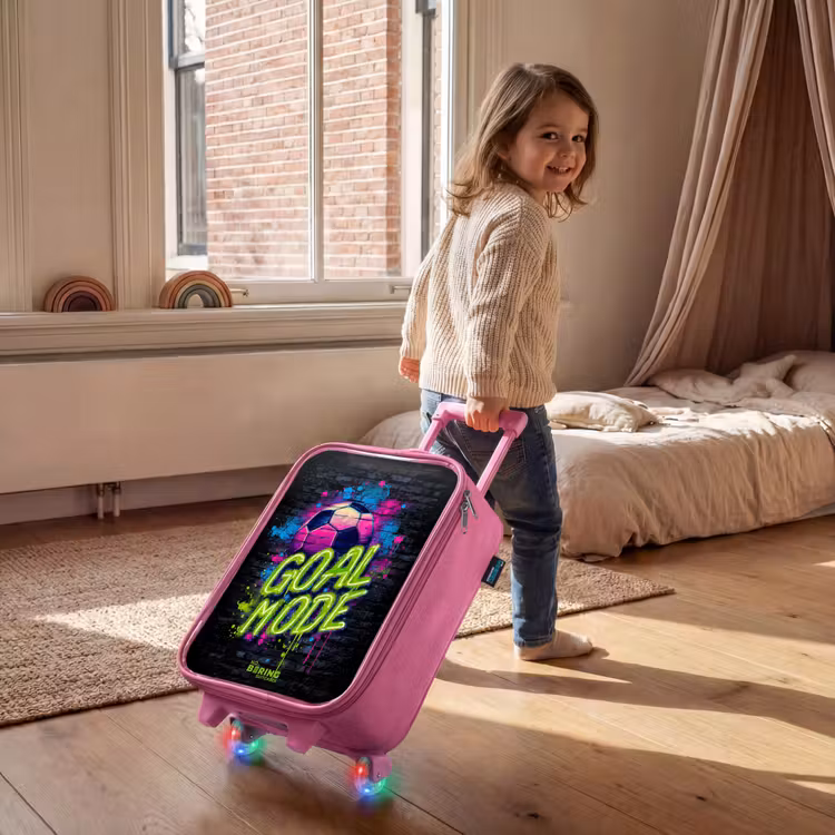 Children's suitcase - Pink - Neon - Graffiti - Football - Colorful — 2