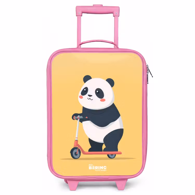 Children's suitcase - Pink - Panda - Step - Yellow — 1