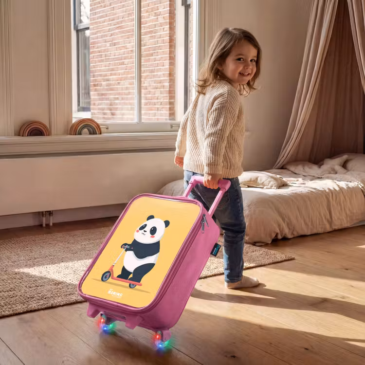 Children's suitcase - Pink - Panda - Step - Yellow — 2