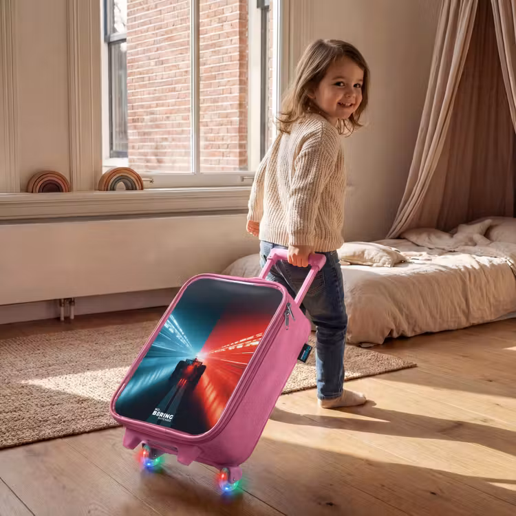 Children's suitcase - Pink - Track - Race car - Neon - Red — 2