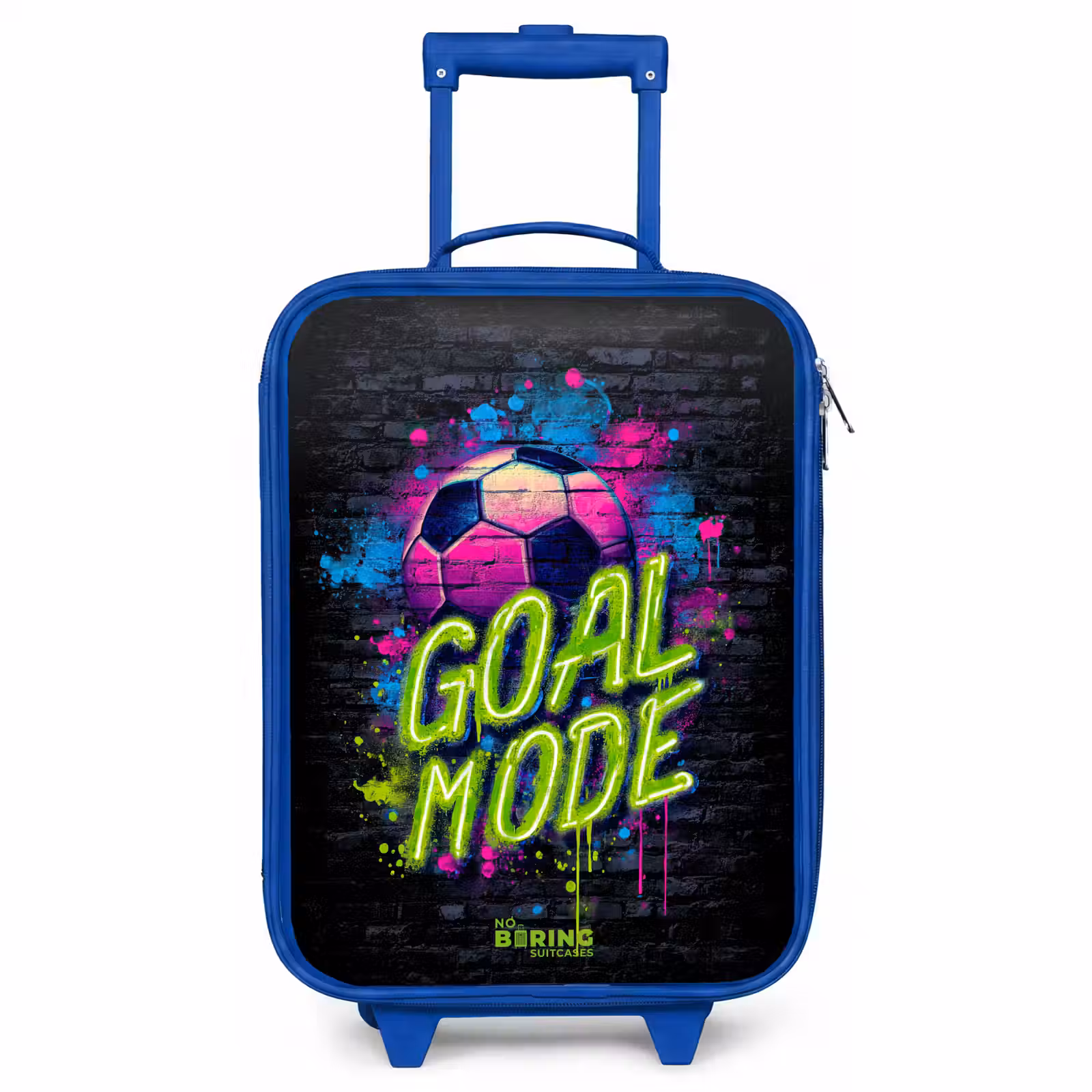 Children's suitcase - Blue - Neon - Graffiti - Football - Colorful — 1