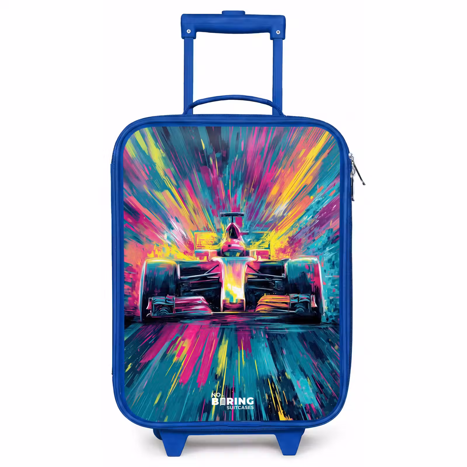Children's suitcase - Blue - Race car - Explosion - Colorful - Abstract — 1