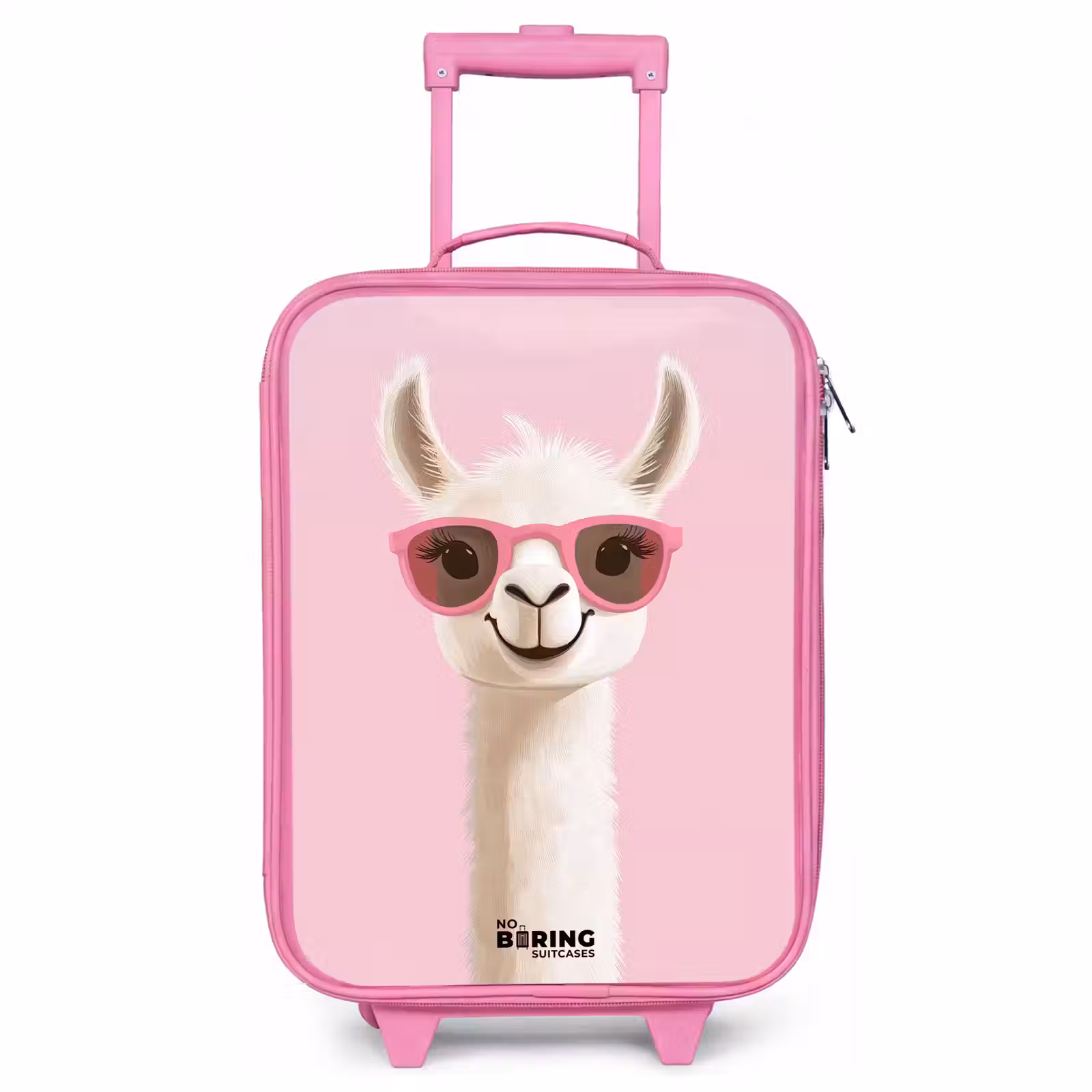 Children's suitcase - Pink - Llama - White - Sunglasses - Eyelashes — 1