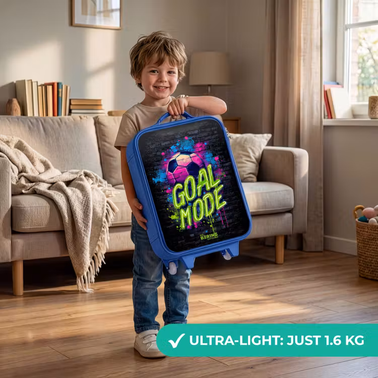 Children's suitcase - Blue - Neon - Graffiti - Football - Colorful — 3