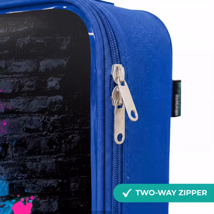 Children's suitcase - Blue - Neon - Graffiti - Football - Colorful — 6