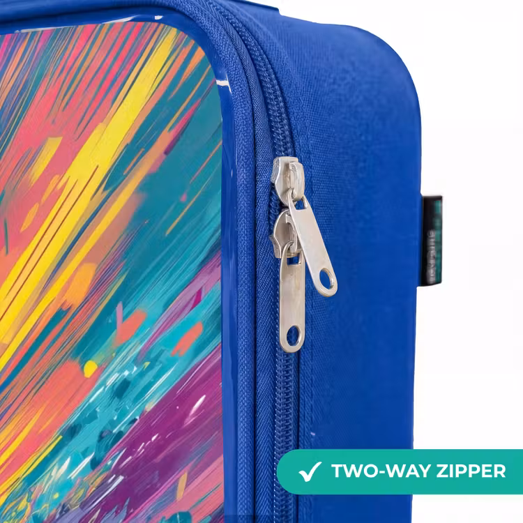 Children's suitcase - Blue - Race car - Explosion - Colorful - Abstract — 6