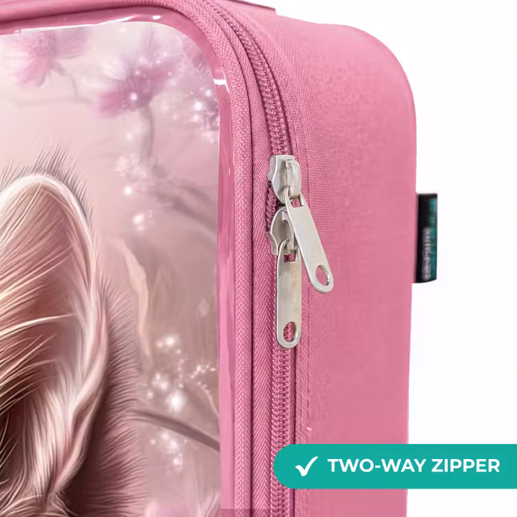 Children's suitcase - Pink - Cat - Purple - Butterflies - Flowers — 4