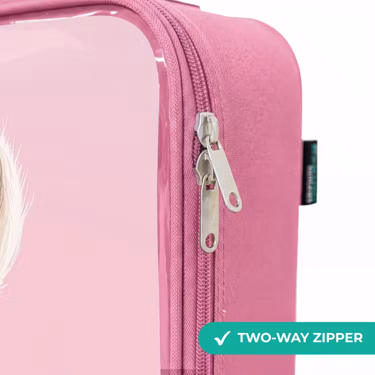 Children's suitcase - Pink - Llama - White - Sunglasses - Eyelashes — 4