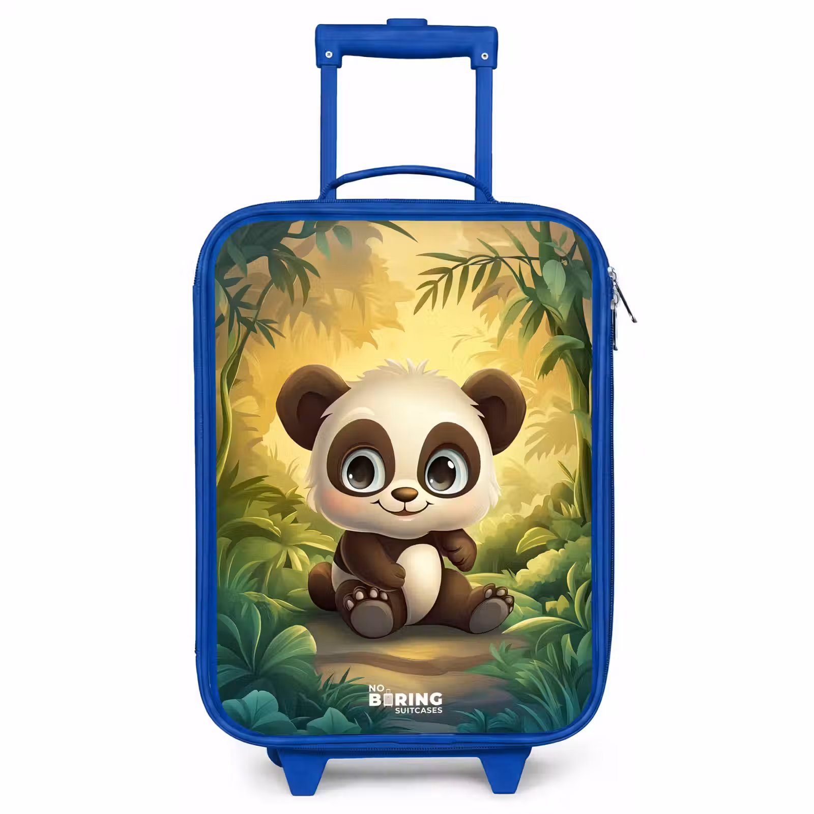 Children's suitcase - Blue - Panda - Bamboo Forest - Green — 1