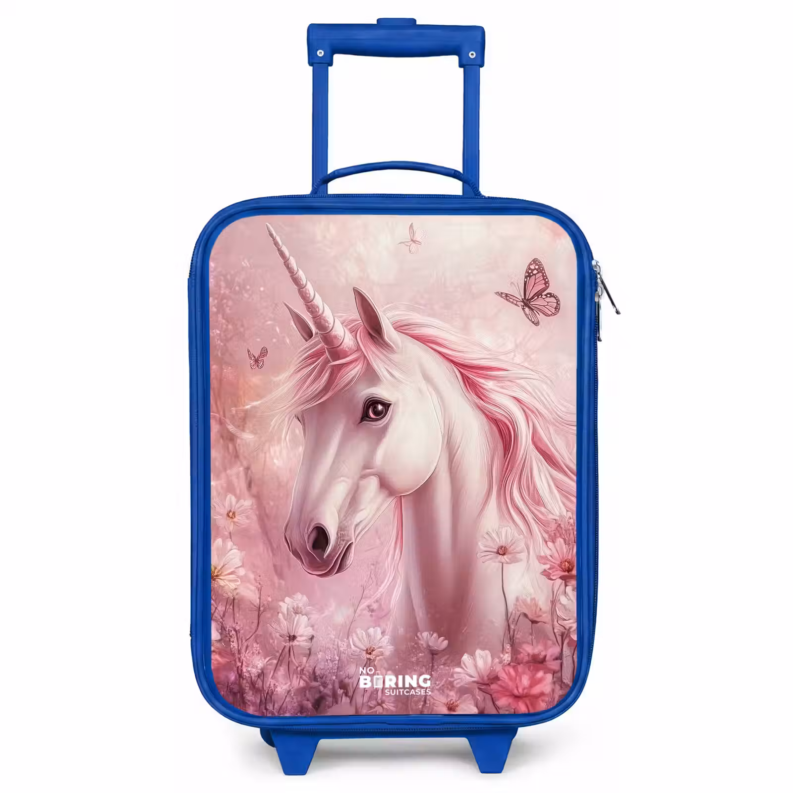 Children's suitcase - Blue - Unicorn - Pink - Butterflies - Flowers — 1