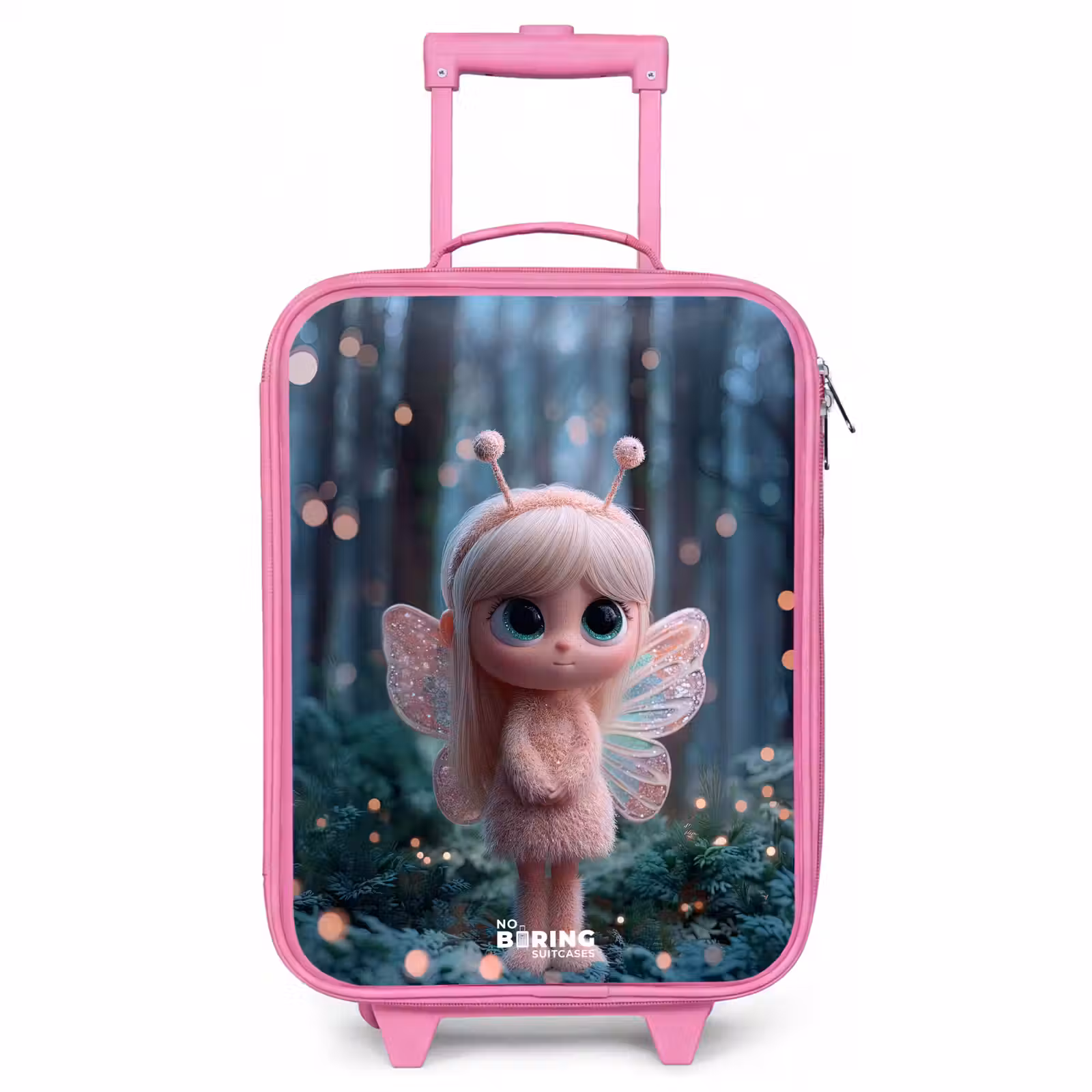 Children's suitcase - Pink - Fairy - Forest - Glitters — 1