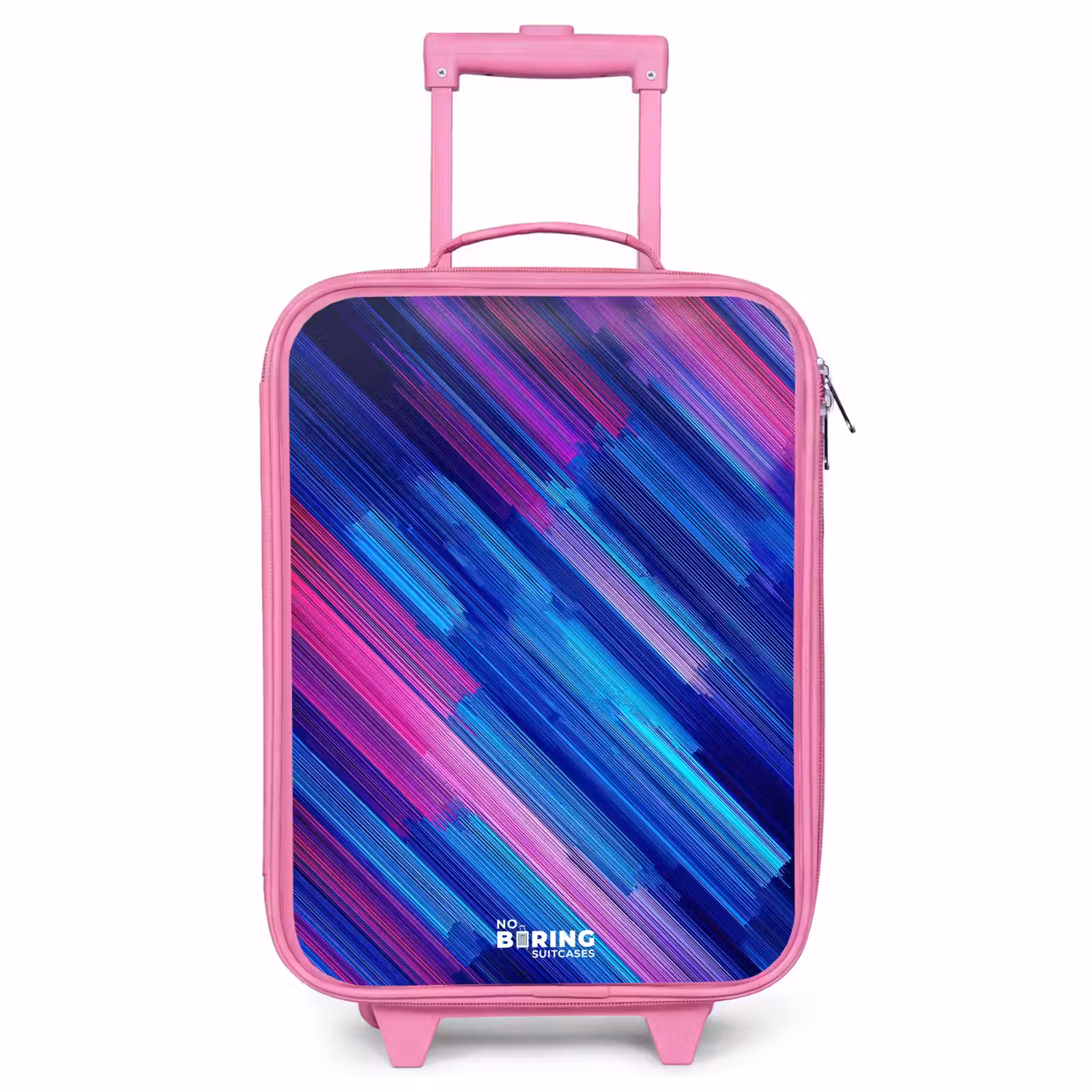 Children's suitcase - Pink - Neon - Stripes - Abstract - Blue - Pink — 1