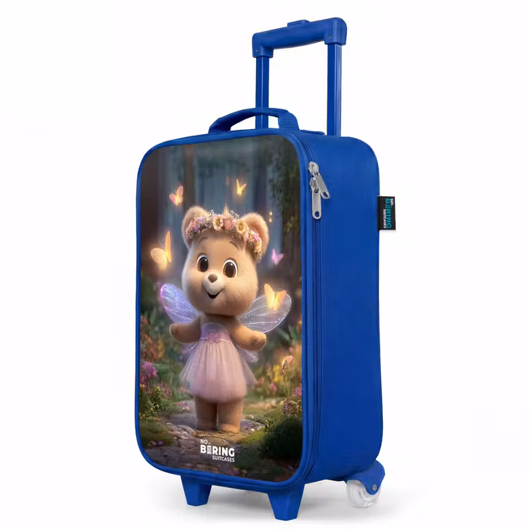 Children's suitcase - Blue - Bear - Butterflies - Forest - Fairy — 5