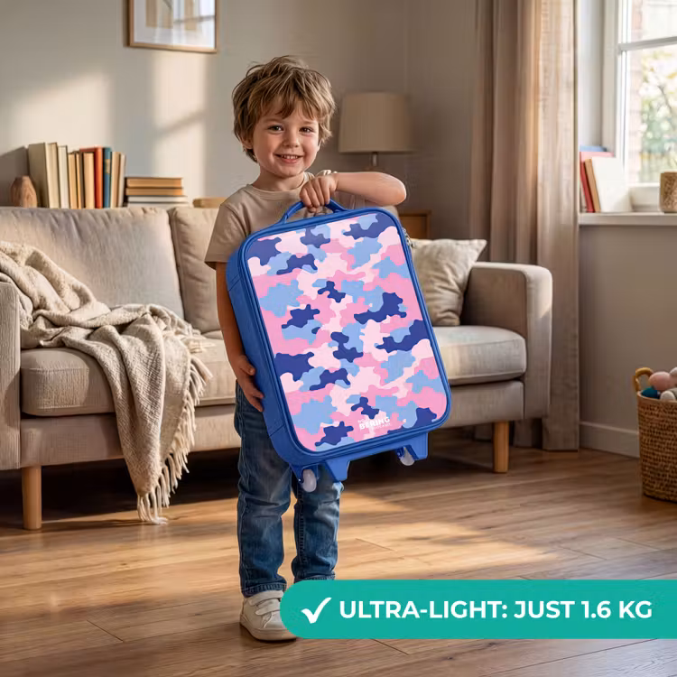Children's suitcase - Blue - Camouflage - Pink - Blue — 3