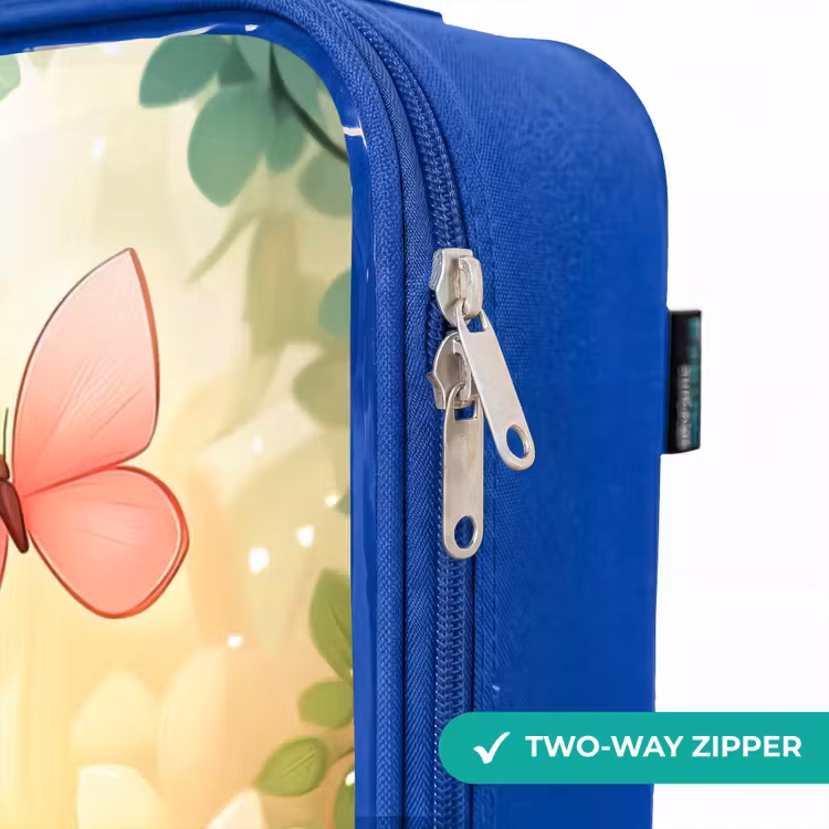 Children's suitcase - Blue - Cat - Butterfly - Flowers — 6