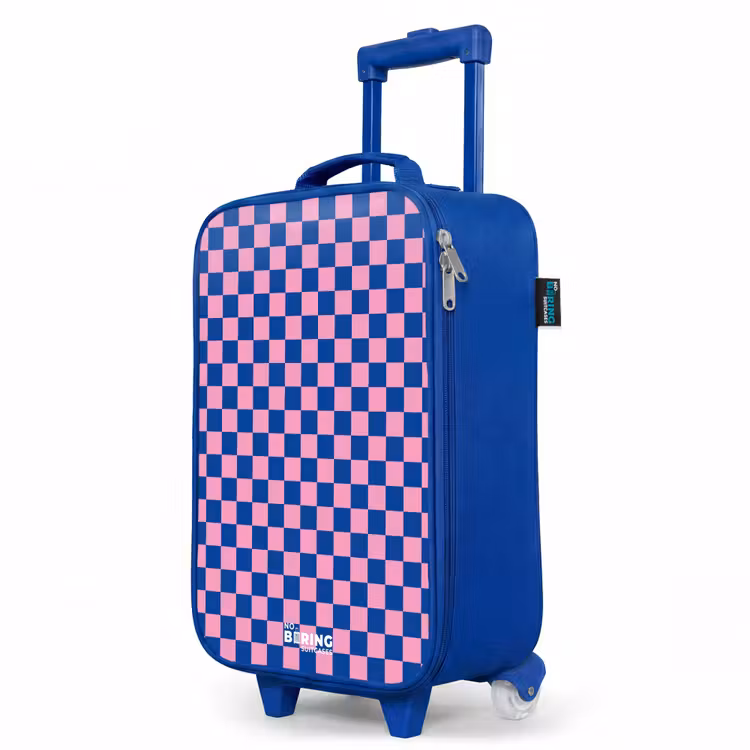 Children's suitcase - Blue - Cubes - Blue - Pink — 5